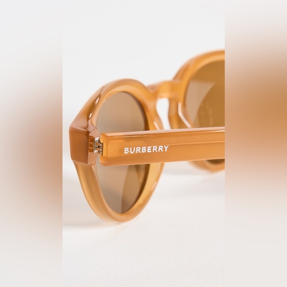 NEW Burberry BE4404 Round Sunglasses Honey Amber Acetate Italy 50mm - Picture 5 of 16